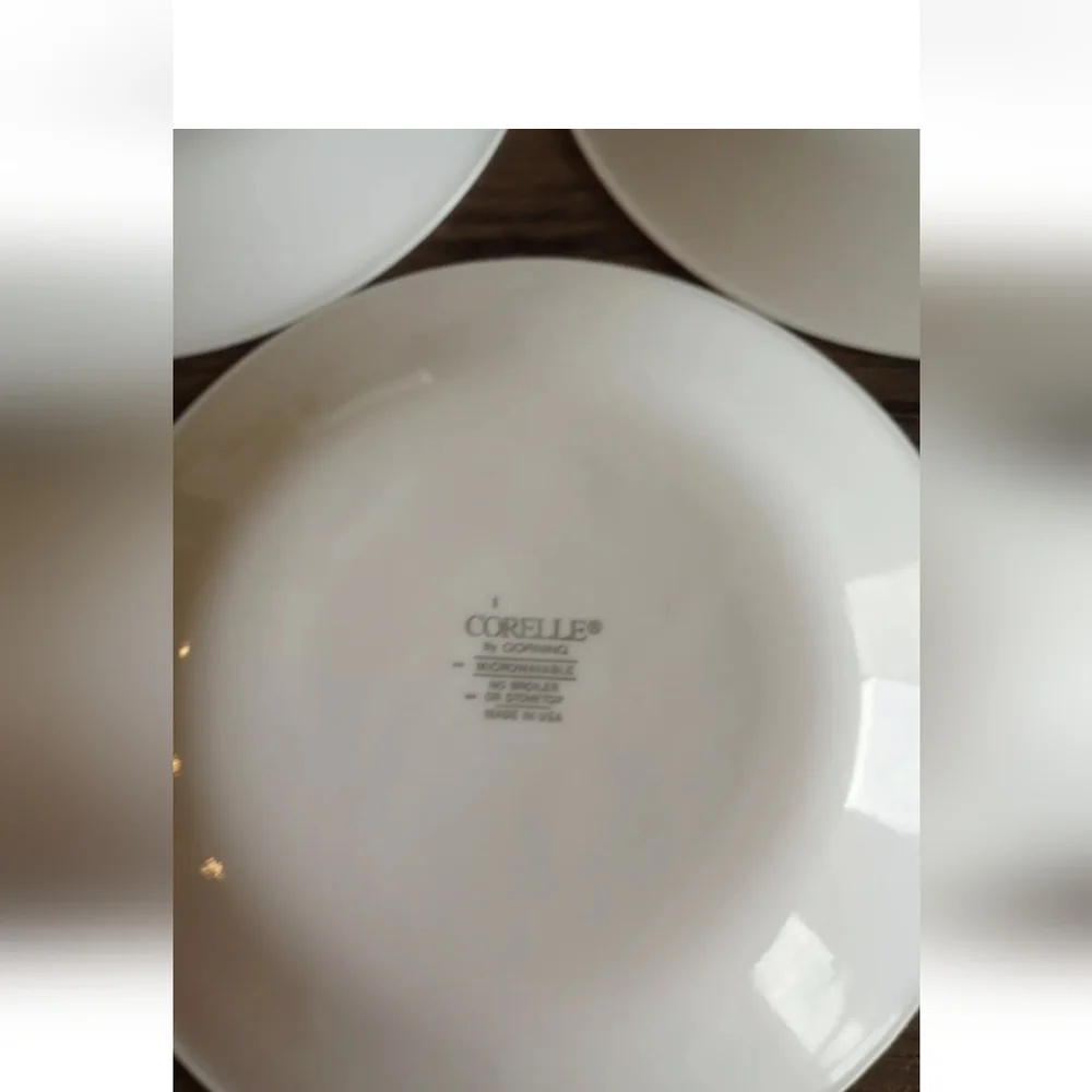 Corelle Spearmint Bread Plates White Green Leaves Blue Scrolls 6.75